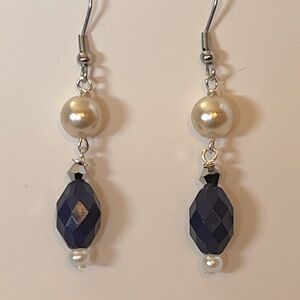 Cute, trendy handcrafted dangle earrings. Bead, wood, stone,crystals. S/G plated